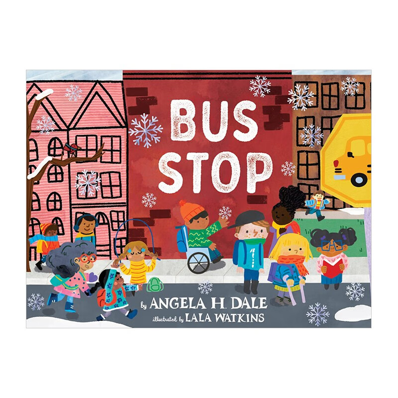 【现货】 bus stop ,下雪天的公车站 英文进口童书