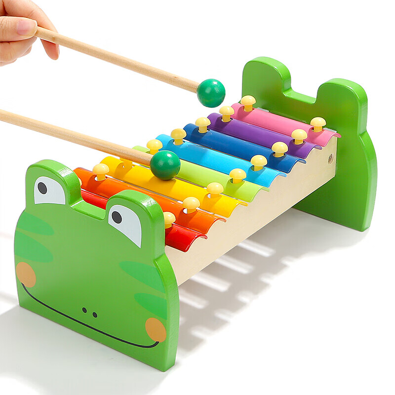 特宝儿青蛙手敲琴婴幼儿音乐乐器1-2-3岁宝宝玩多久就腻了 啊，一岁宝宝玩怎么样呢？
