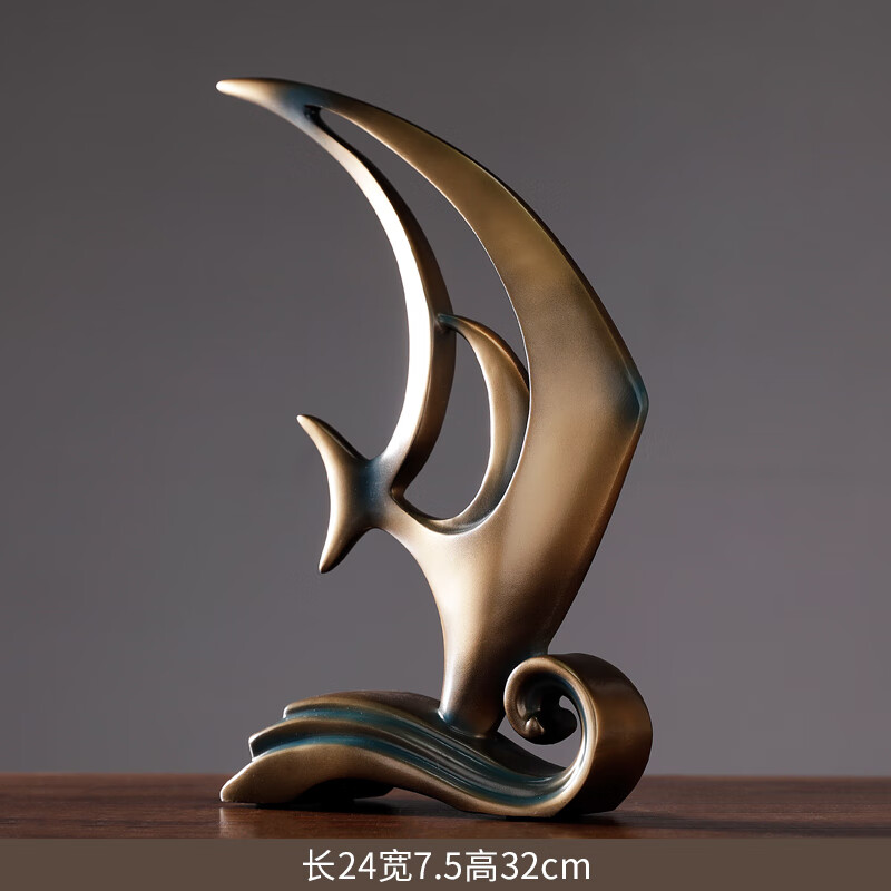 乾弘乘风破浪装饰摆件家居创意客厅电视柜办公室桌摆设酒柜装饰品