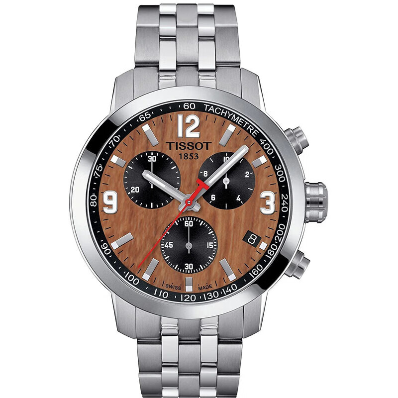 天梭(tissot)【全国联保】骏驰200系列 休闲三眼计时夜光男士石英运动