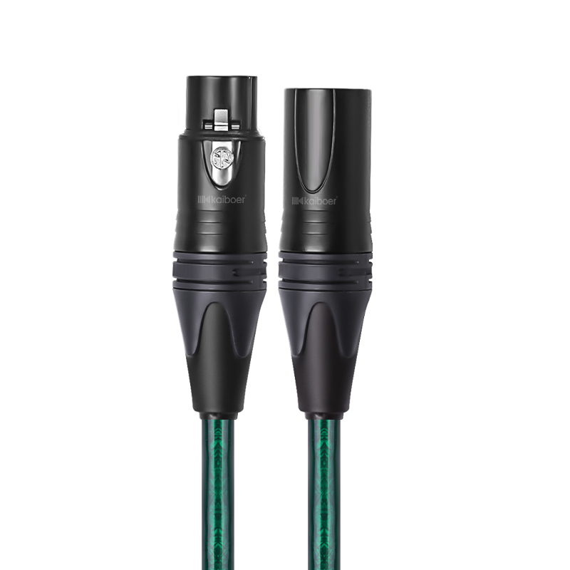 开博尔卡侬线镀银公对母平衡线公对公音响麦克风XLR卡侬线音频线音箱平衡连接线 公对母3米