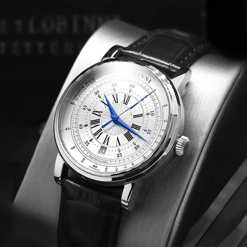 罗宾尼(lobinni)品牌手表男商务休闲全自动机械表时尚防水皮带男表