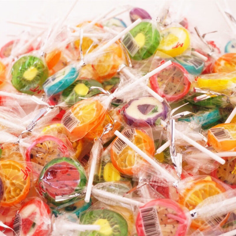 妙派(mp)水果味棒棒糖可爱网红切片水果糖儿童棒棒糖散装混装儿童糖果