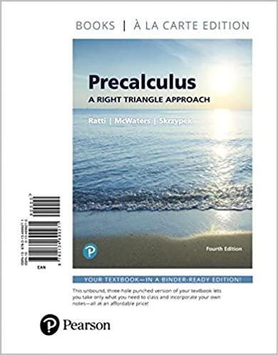 预订Precalculus: A Right Triangle Approach, Books a 