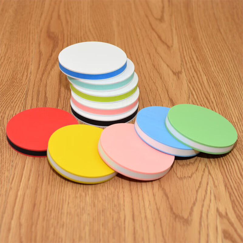 宸学文具 可揭橡皮 直径6cm 8cm 圆形橡皮砖 专用雕刻橡皮章 橡章新手