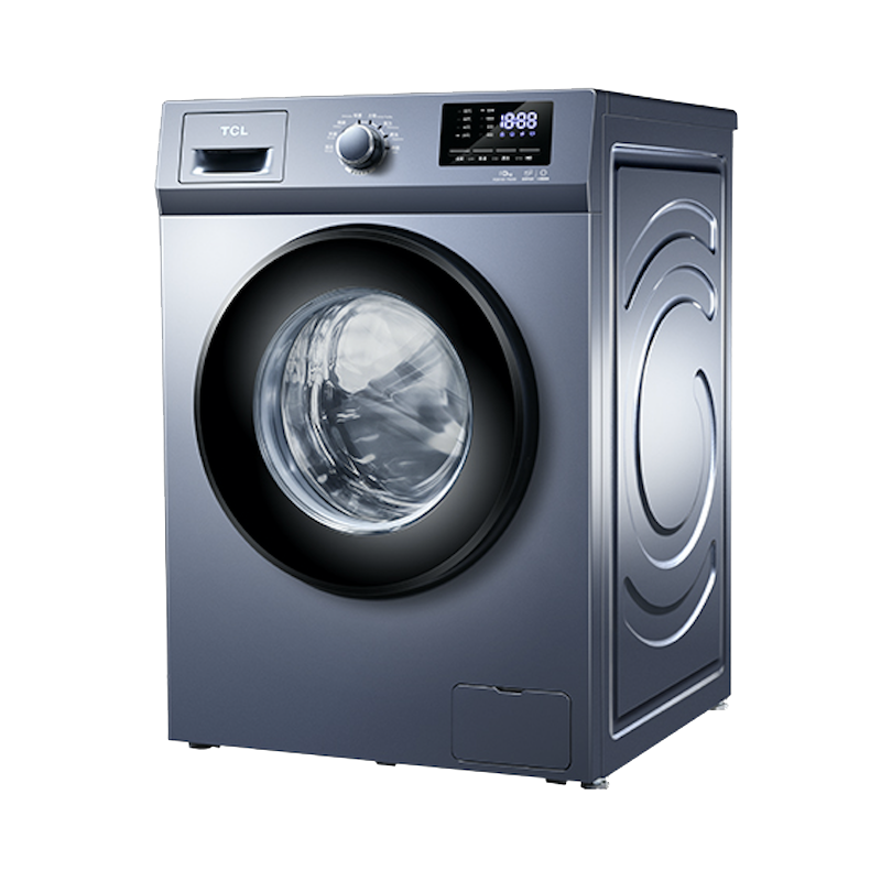 TCL 10公斤变频洗烘一体滚筒洗衣机 整机保修三年 羽绒服洗 中途添衣 （星云蓝）100-P600HB