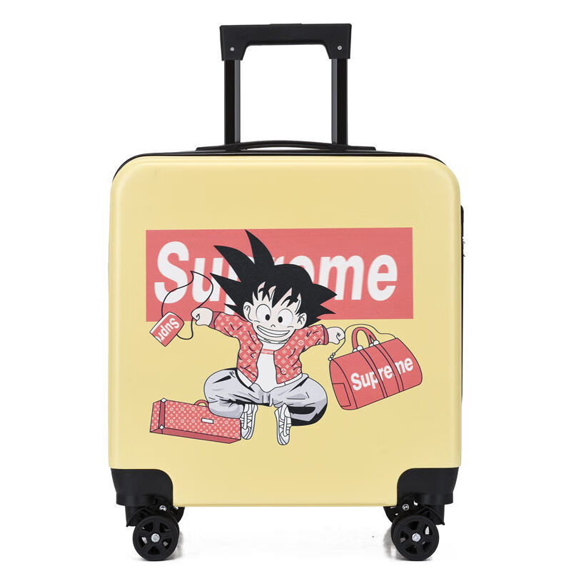 卡凯卡通行李箱ins风儿童拉杆箱中小学生通用旅行箱男女孩密码箱 黄色
