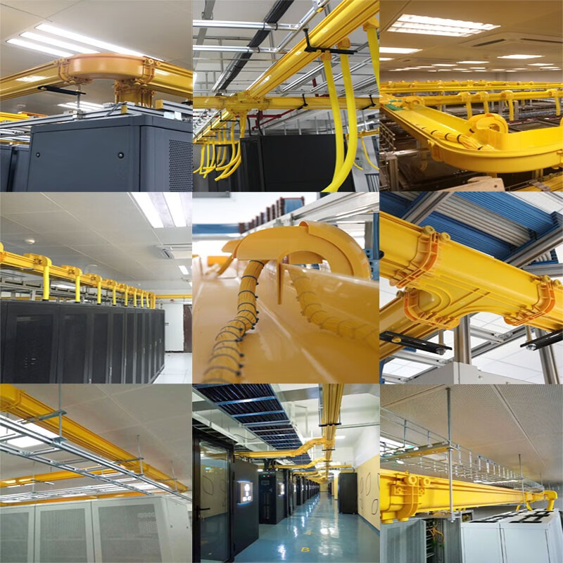 巨本 光纤走线槽道尾纤槽abs阻燃塑料黄色机房机柜跳线下纤pvc光缆理