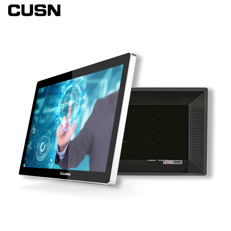 CUSN 触讯工控电脑电容挂壁触摸显示屏商业收银机自动化PLC抗干扰工业触控一体机 15.6英寸电容屏 J1900/4G/64G/WIFI