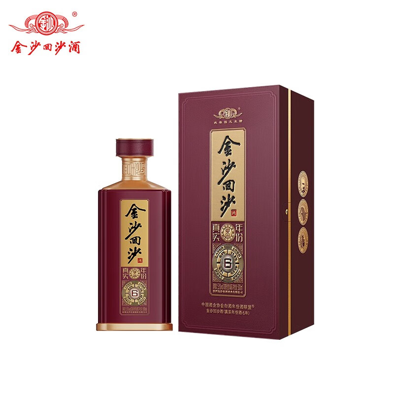 金沙回沙酒 真实年份6年 53度酱香型白酒500ml 贵州酱酒纯粮 宴请送礼 【单瓶】真实年份6年 500ml