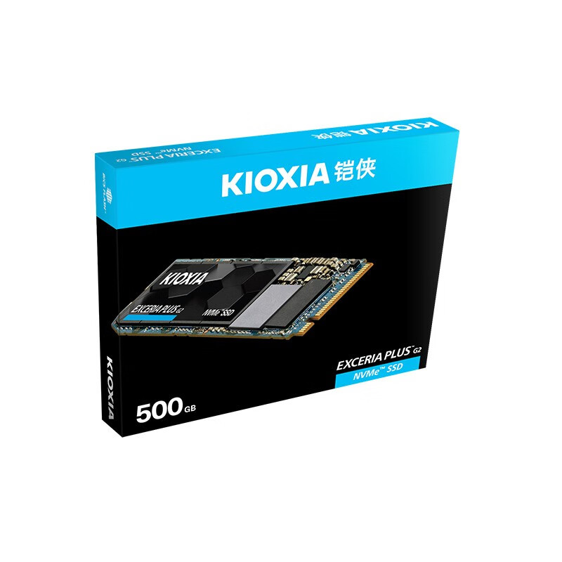 铠侠（Kioxia）500GB SSD固态硬盘 NVMe M.2接口 EXCERIA PLUS G2 NVMe RD20系列