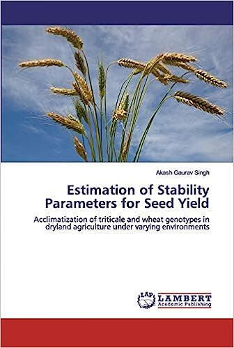 预订 estimation of stability parameters for seed yield 英文原版
