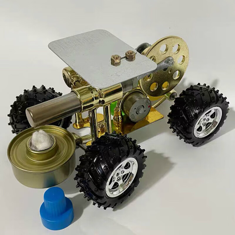 京兰斯特林发动机小汽车物理实验科普科学玩具外燃蒸汽机模型生日礼物 6卧小车