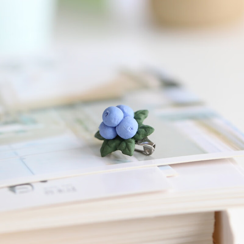 昂比熊【蓝莓胸针】手工创意捏制陶瓷小饰品日韩流行时尚独特女首饰