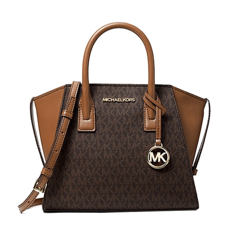 【520礼物】MK女包MICHAEL KORS女士AVRIL系列时尚新款小号手提包 棕色LOGO35F1G4VM2B-BROWN 默认1