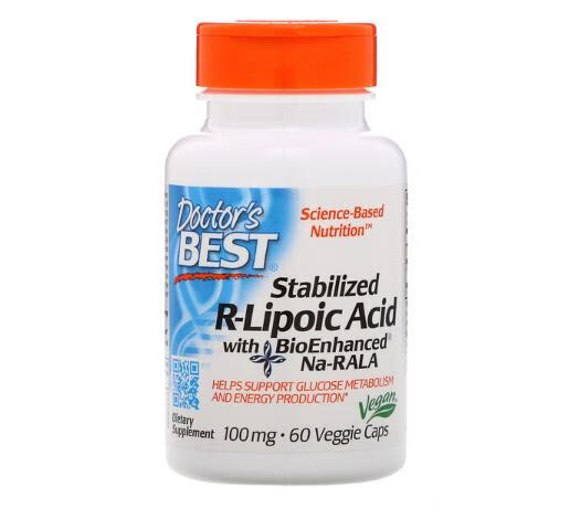 美国 右旋硫辛酸 r-lipoic acid 100mg 60粒胶囊 60粒胶囊