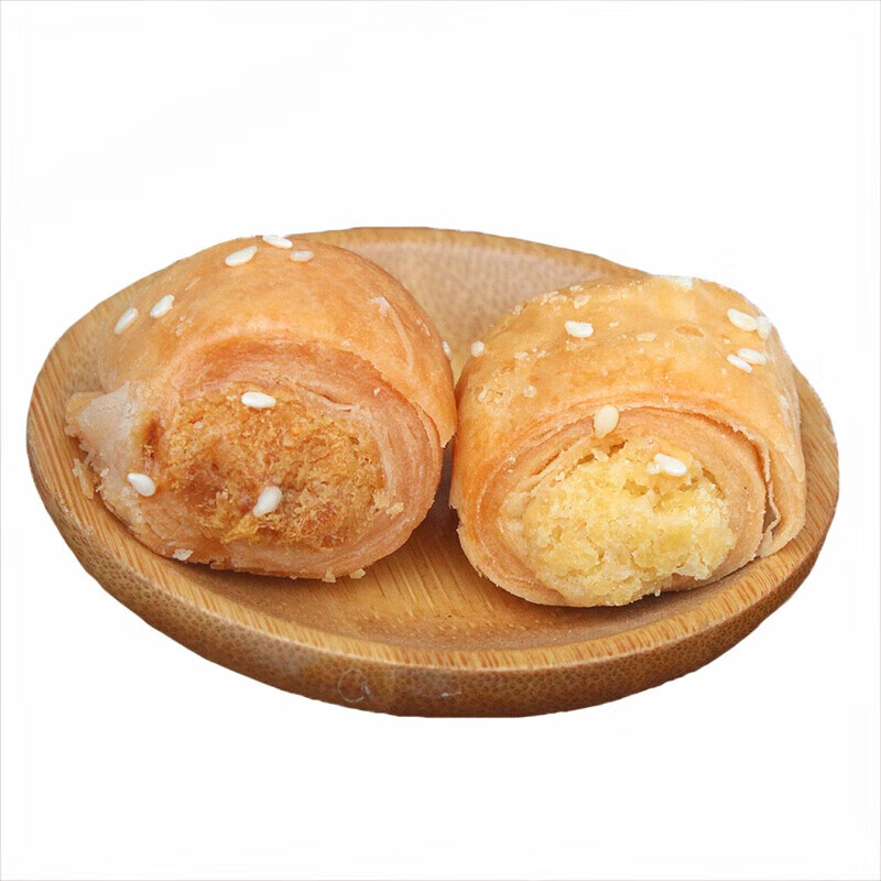 虎钢馋零食一口酥200g 肉松芝麻咸蛋黄味  休闲茶点零食 咸蛋黄一口酥