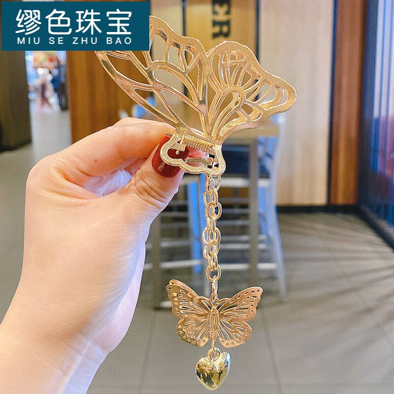 1号 金色蝴蝶结吊坠抓夹 独立包装