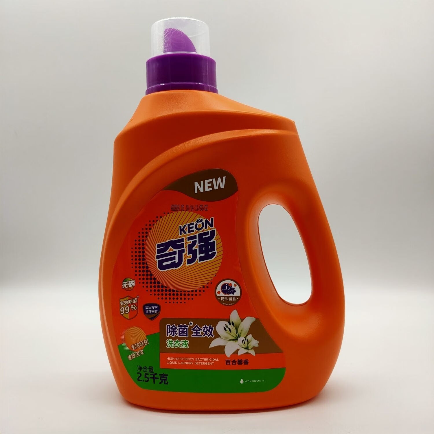奇强(keon)洗衣液99全效馨香低泡易漂25公斤5斤 25005斤1瓶 5斤
