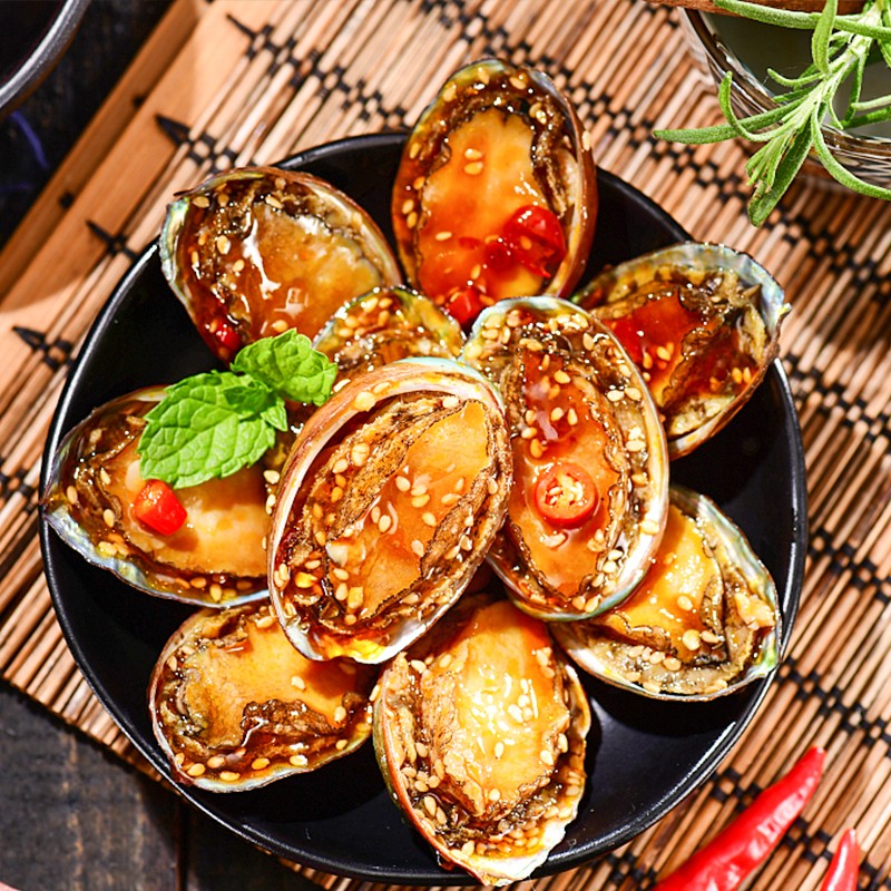 海泽鲜 京选新鲜活冻大鲍鱼9-11头/500g 生鲜贝类 深海九头鲍 海鲜水