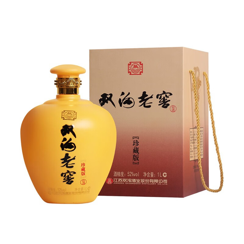 双沟老窖珍藏版52度1l/坛,浓香型白酒