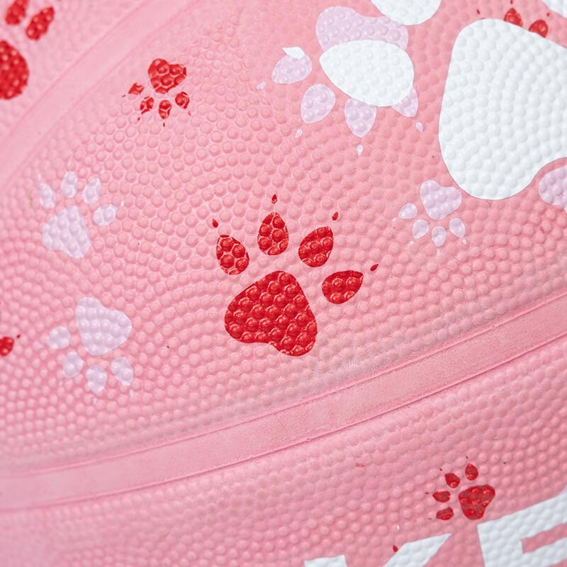 卡尔美(KELME)橡胶篮球标准5号青少年防滑吸湿室内外水泥地专用耐磨耐打篮球 5号 粉色