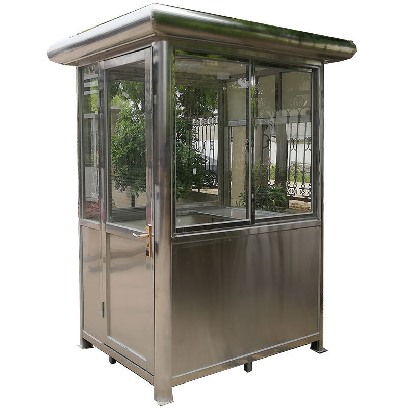 岗亭保安亭户外可移动门卫保安室彩钢值班岗亭不锈钢收费治安岗亭