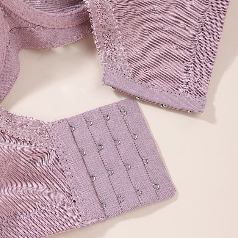 夏.娃.之.秀性感内衣聚拢防下垂收副乳上托洞洞杯小胸显大蕾丝文胸罩 湘妃粉 85B /38B(薄模杯约1CM)