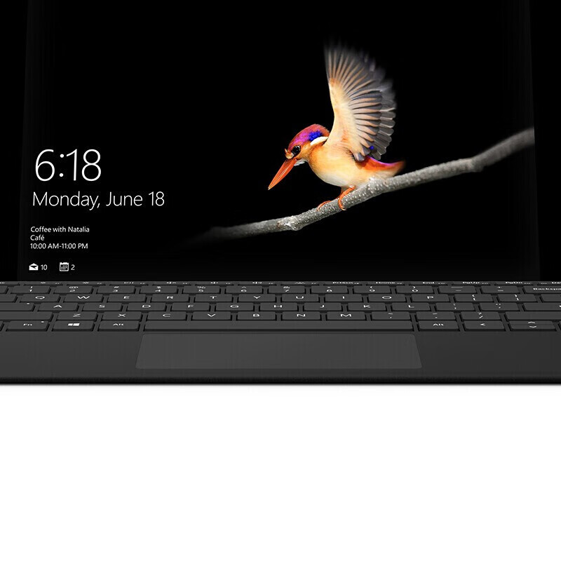 微软Surface Go 2 专业键盘盖键盘盖10英寸原装键盘DW13A Surface Go 典雅黑键盘 官方标配