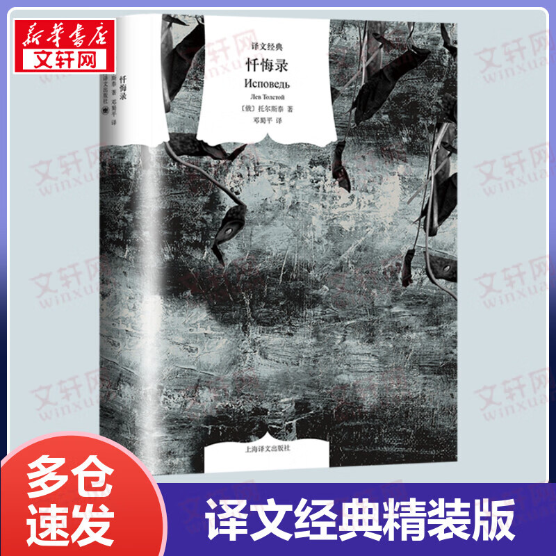 忏悔录 精装版 译文经典 关于人类信仰的