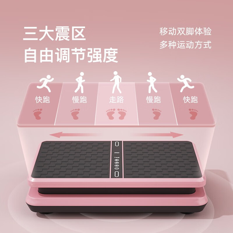 朗威甩脂机懒人运动抖抖机瘦肚子减肥律动机抖动全身减小腹赘肉燃脂 经典黑-遥控款