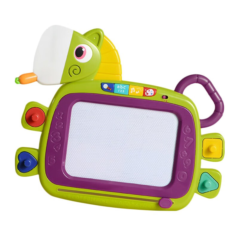 汇乐儿童玩具小马互动画板磁性画板小黑板画画套装写字板婴儿宝宝绘画 557-003B 小马互动画板 绿色
