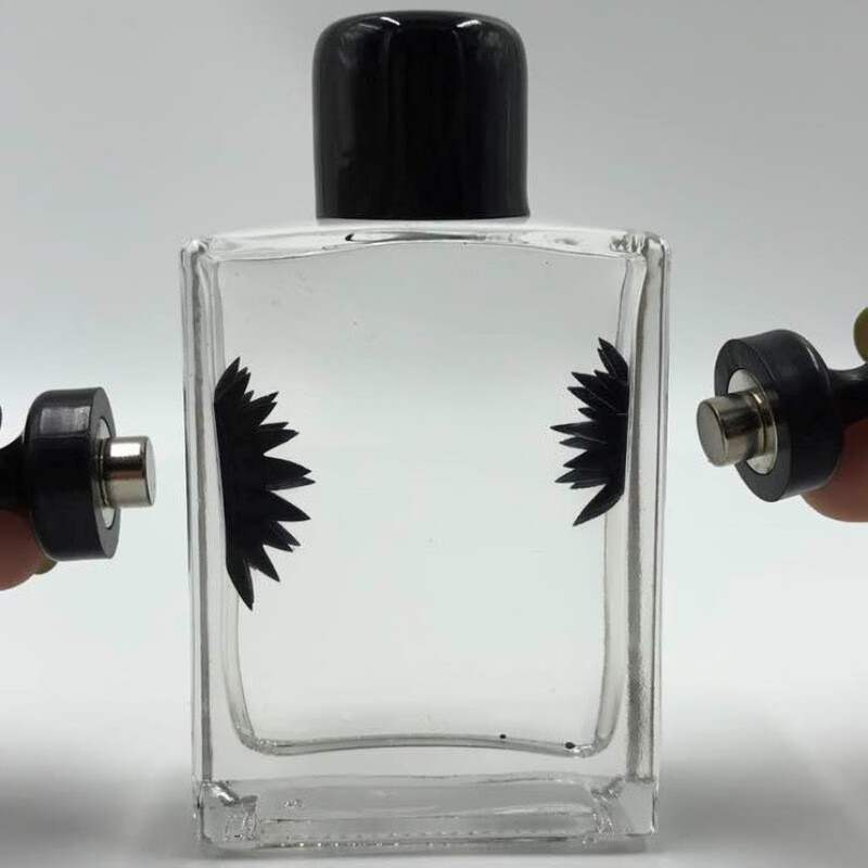 目送 磁流体 磁性陈列瓶玩具无聊创意黑科技上课可以玩的打发时间解压神器原液网红玩具情人节送男友 方形透明瓶