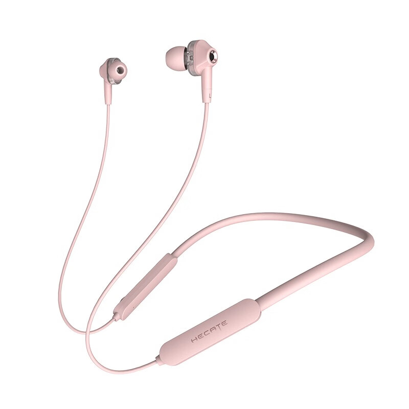 漫步者(EDIFIER) HECATE GM2无线蓝牙颈挂式游戏音乐运动耳机 入耳式手机麦克风 手游耳麦和平精英 粉色