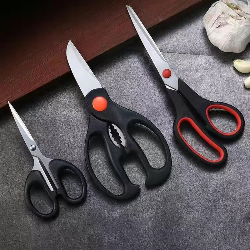 失传者厨房剪刀家用多功能不锈钢强力鸡骨剪手工剪厨用剪三件套组合套装 剪刀3件套