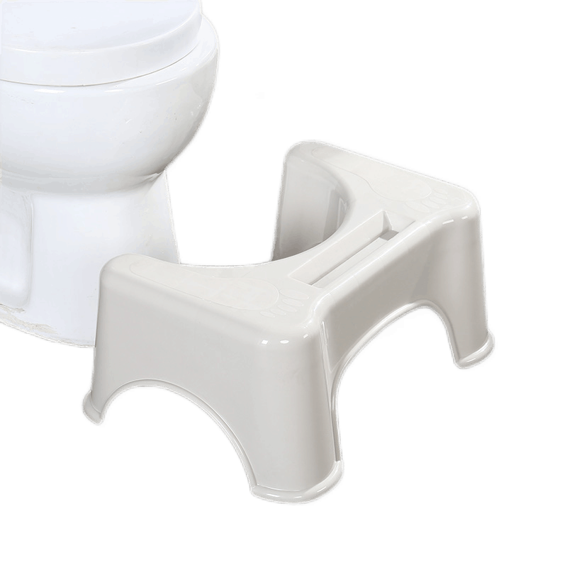 万坤(WANKUN)加厚马桶凳子 防滑垫脚凳塑料脚踏凳成人蹲坑蹲便登厕所坐便凳 21CM高加厚防滑易冲洗通用大款-北欧白