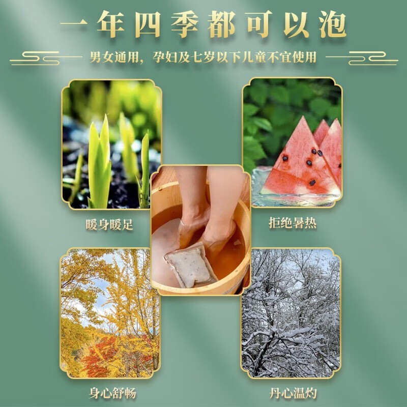 养品堂 草本泡脚包艾草泡脚药包草本香泡脚精油足浴球艾草生姜益母草藏红花泡 老姜+艾草+藏红花+益母草  4袋(120包)
