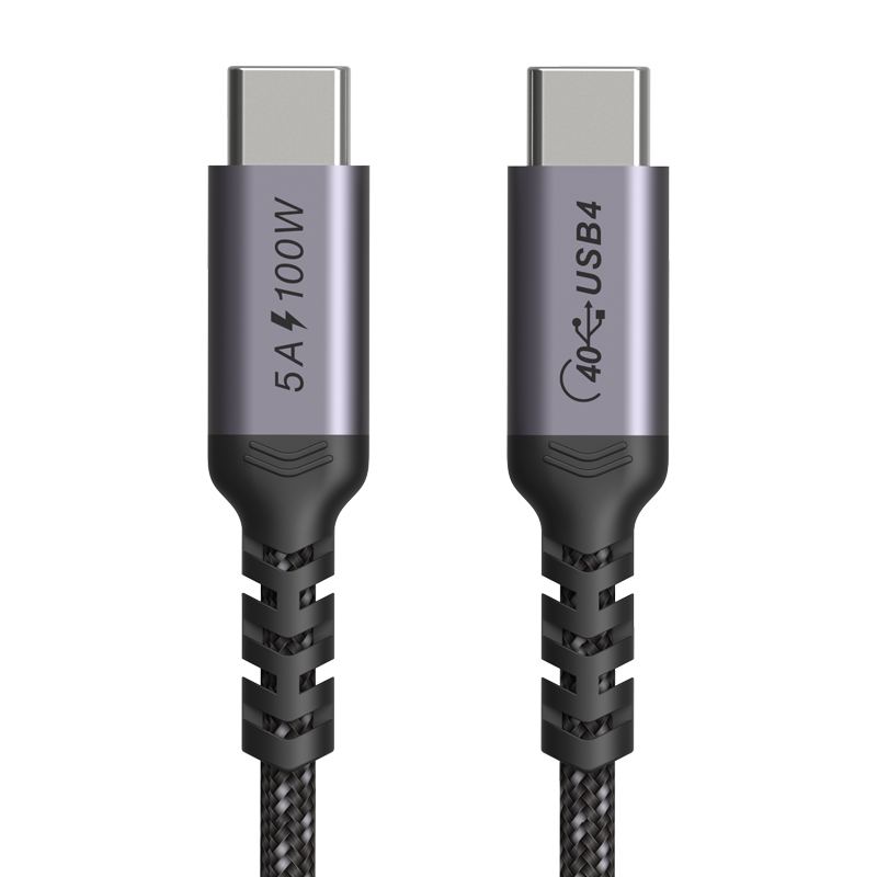 Coaxial USB4.0数据线40G雷电4/3视频快充线适用显示器扩展坞移动硬盘盒苹果华为笔记本 0.7米 USB4 C直C弯 40Gbps