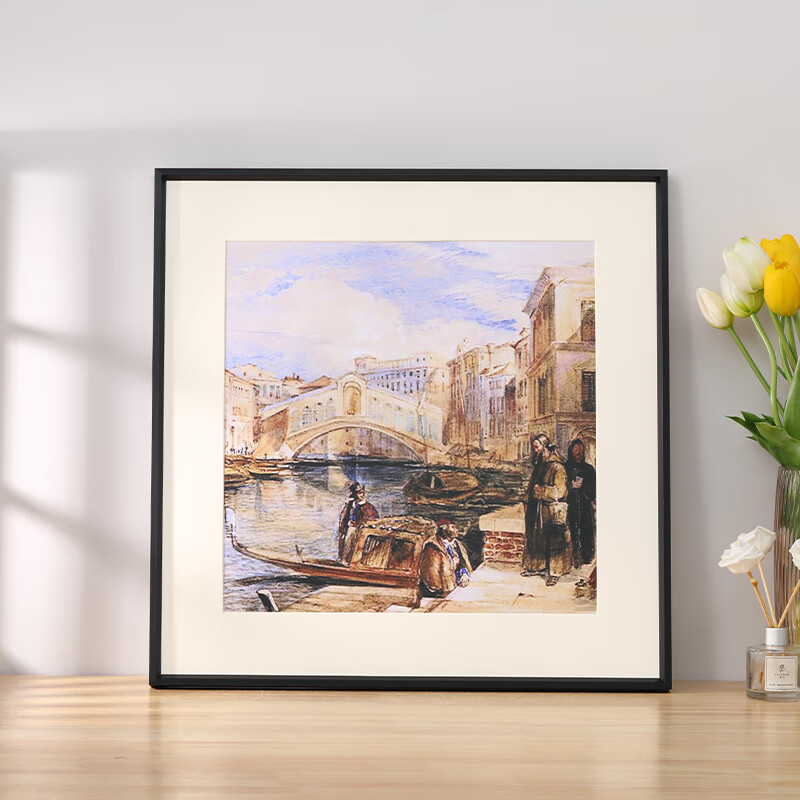 子木雅居简约创意细窄边立体铝合金正方形画框装裱相框架定制任意尺寸