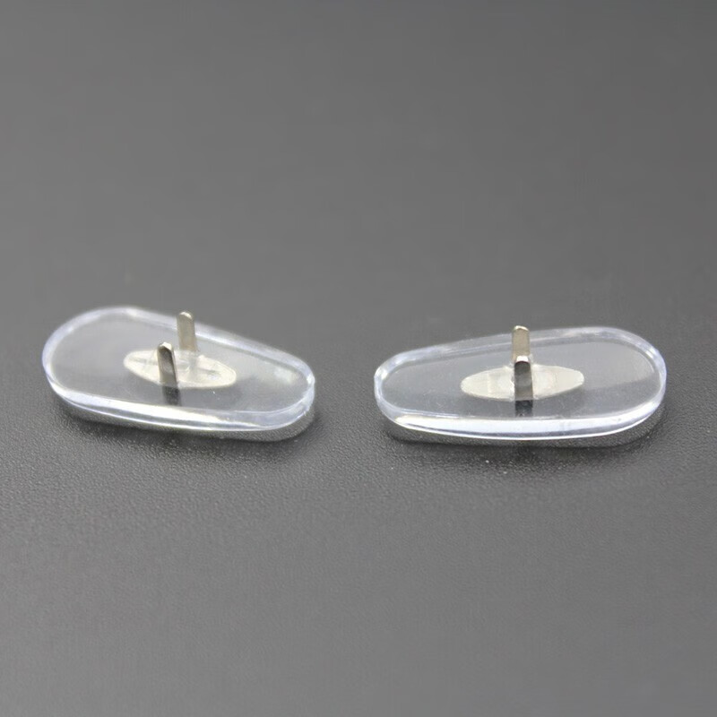 青衣麻相 青衣麻相 眼镜架配件 鼻托瓜子形硬pvc硅胶夹式扣合鼻托叶鼻