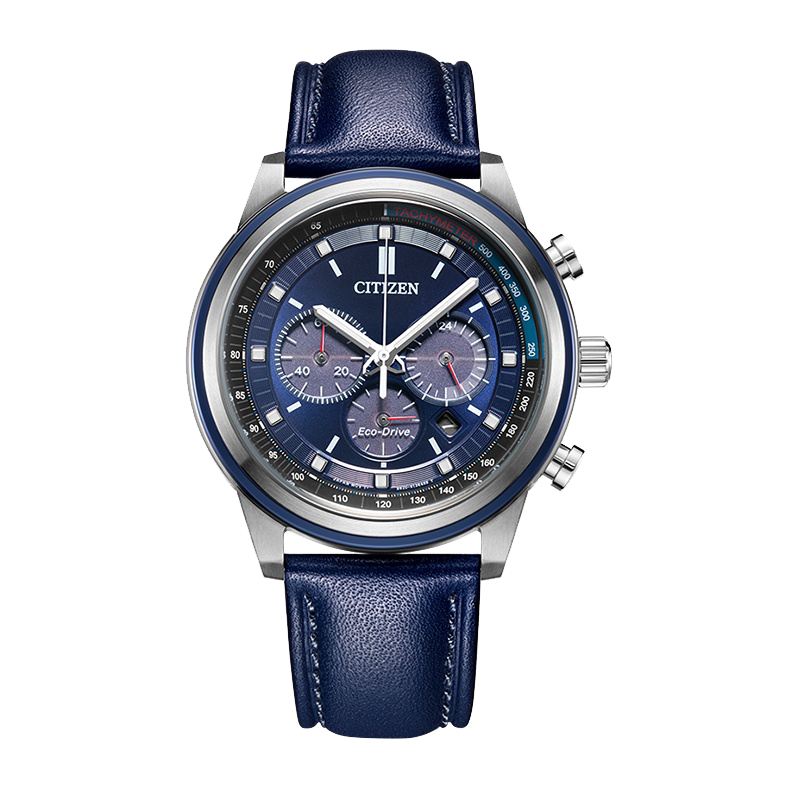 西铁城(CITIZEN)手表光动能蓝盘皮带休闲男腕表CA4031-07L——价值不凡,舒适佩戴