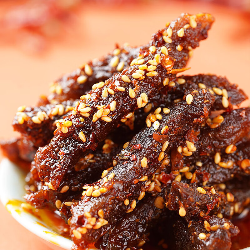 谭八爷麻辣牛肉干肉脯手撕牛肉条川味成都特产小吃休闲零食独立小包装 麻辣牛肉 300g （6袋装）