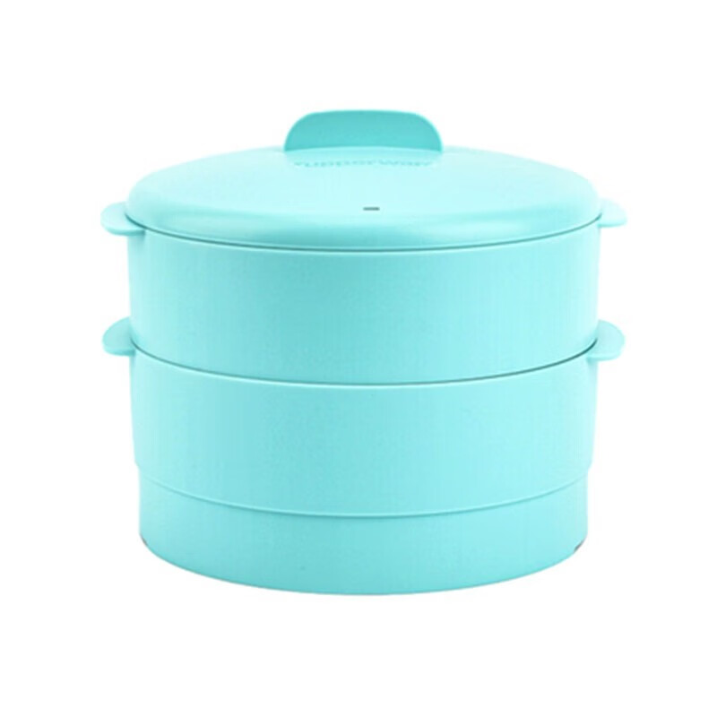 特百惠(tupperware) 双层蒸霸蓝色 家用多层塑料蒸锅蒸屉蒸笼可蒸馒头