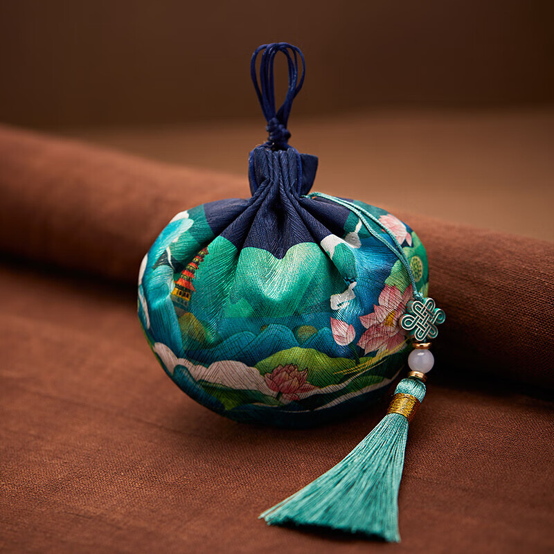包 免绣重阳节茱萸香囊diy手工材料包礼物 青绿色【带流苏】-系列42