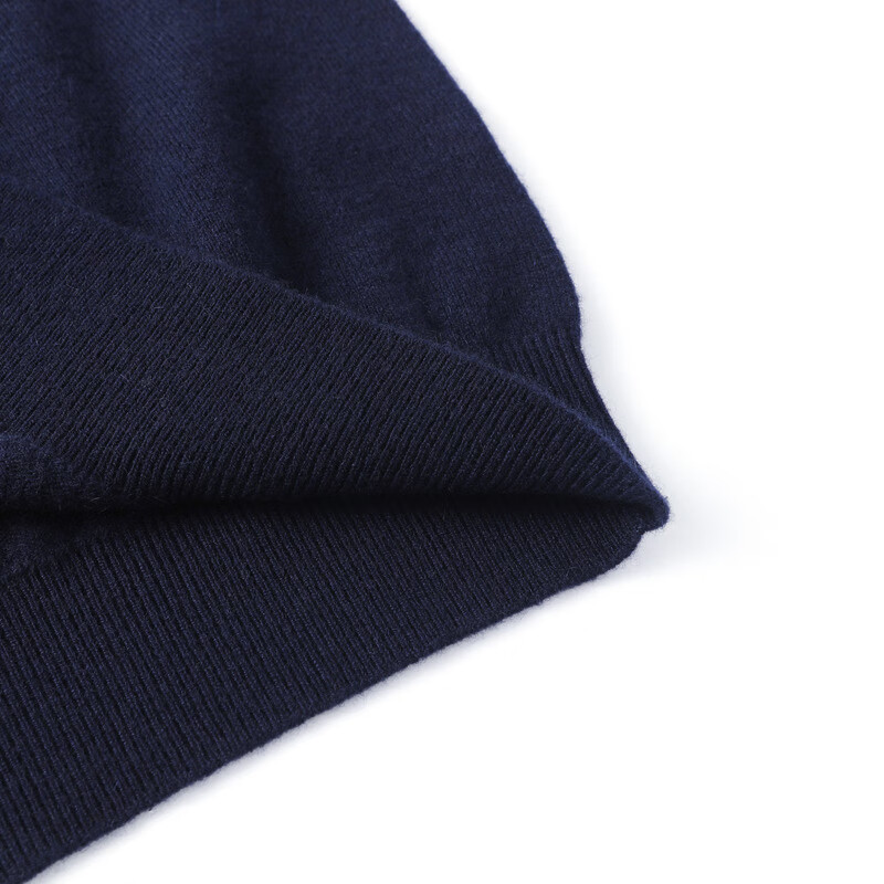 MAYOR男装 全羊绒保暖藏青圆领羊绒衫 藏青 2XL （115）