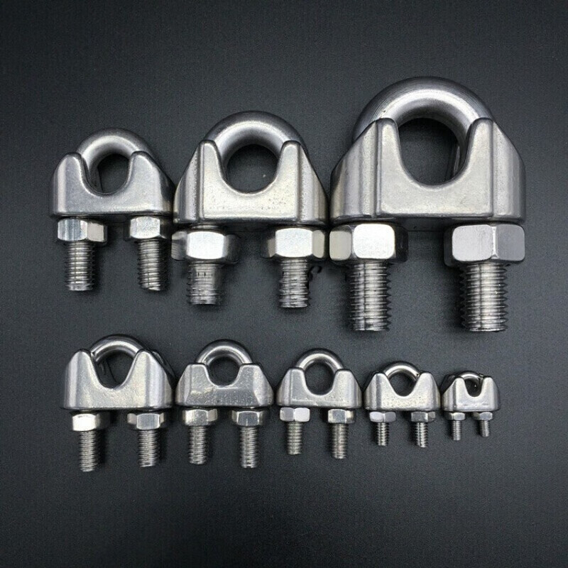 斯永达304不锈钢钢丝绳夹头u型夹绳扣钢丝绳卡头卡扣不锈钢绳卡 m2(一