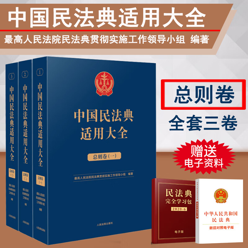 民法典2023全套 中国民法典适用大全 总则卷（一二三）全套3册 人民法院出版社 9787510935756