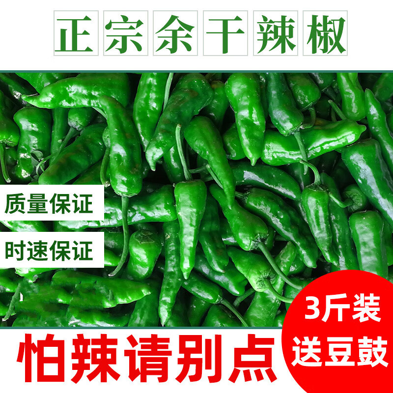 3斤余干辣椒江西特产新鲜现摘精选蔬菜青椒中辣农家辣椒 5000g