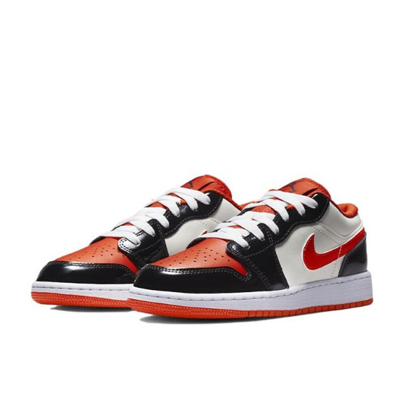 耐克(nike)air jordan 1 low gs aj1 低帮篮球鞋 白橙黑万圣节dv1335