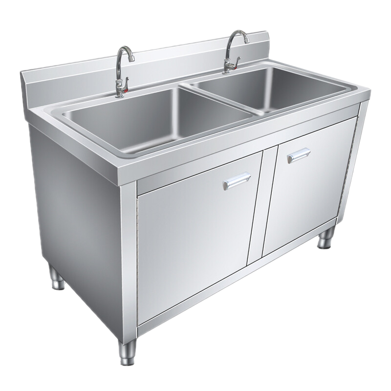 姿秀（ZIXIU）厨房不锈钢304台面工作台灶台作储物水池家用商用水槽一体橱柜 80*55*80-单池